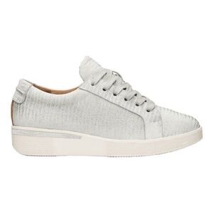 Gentle Souls Haddie Platform Lace-Up Sneakers Silver Metallic Size 8 Leather